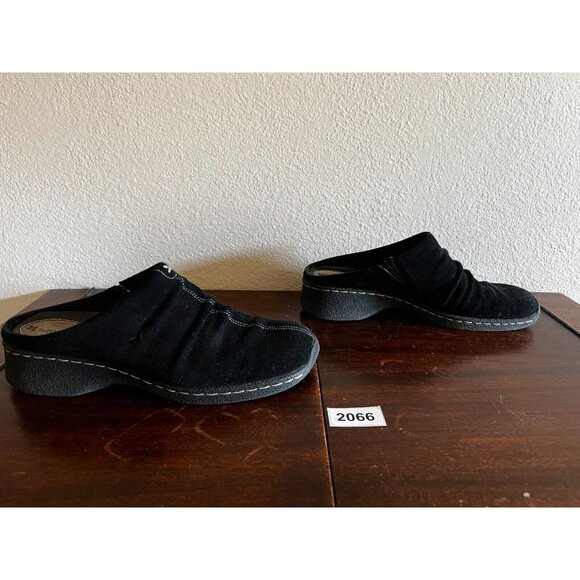 Naturalizer Kaira Clog Mule Shoes Womens 8M Black Suede Comfort Slip On Solid - Picture 2 of 11